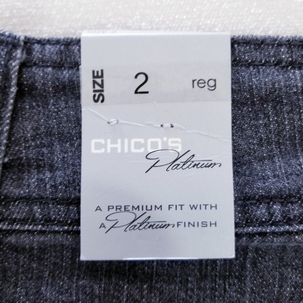Chico's Platinum Smoke Color Jeans- 31 x 31" - NWT - Picture 7 of 7